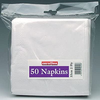 CAROLINE 2PLY NAPKINS WHITE 25PACK