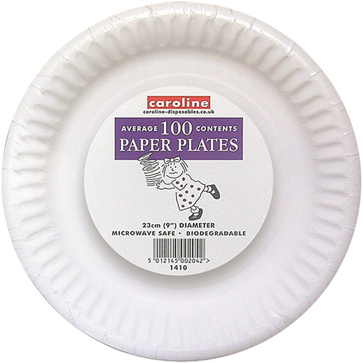 CAROLINE WHITE PLATES 35PACK