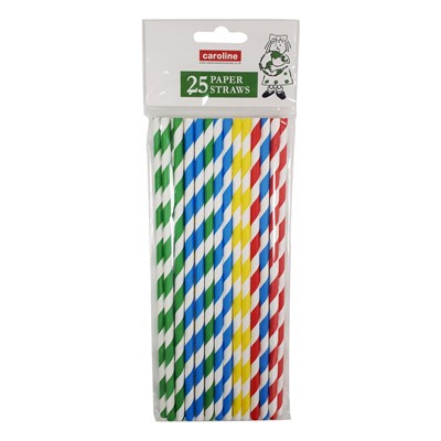 CAROLINE PAPER STRAWS 25PACK