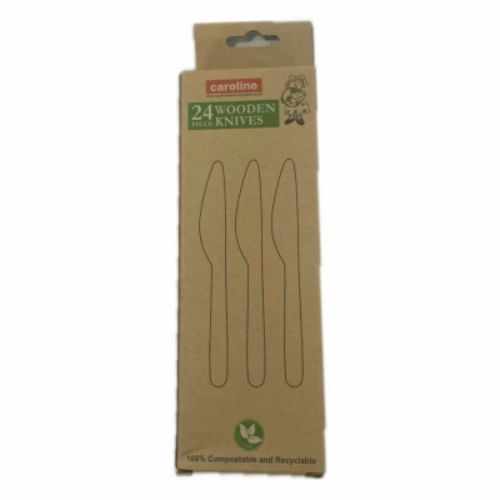 CAROLINE WOODEN KNIVES 24PK