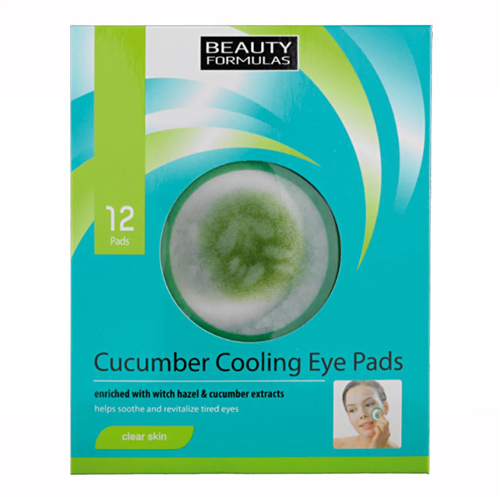 BEAUTY FORMULAS CUCUMBER COOLING EYE PADS 12S