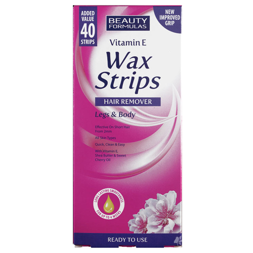 BEAUTY FORMULAS COLD WAX STRIPS FOR LEGS & BODY 40S