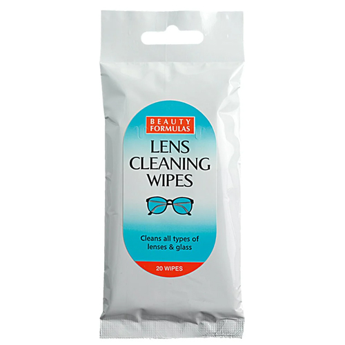 BEAUTY FORMULAS LENS CLEANING WIPES FOR ALL TYPES OF LENSES & GLASS 20S
