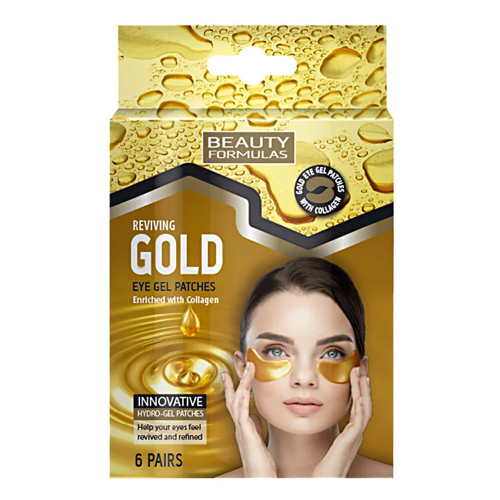 BEAUTY FORMULAS GOLD HYDRO-GEL UNDER EYE PATCHES 6S