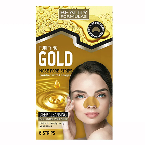 BEAUTY FORMULAS GOLD NOSE PORE STRIPS 6S