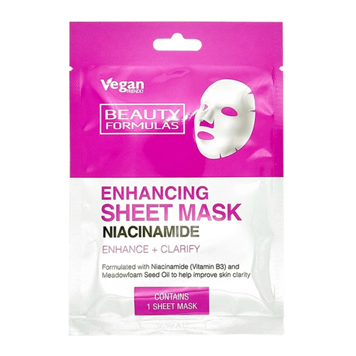 BEAUTY FORMULAS NIACINAMIDE ENHANCING SHEET MASK 1PK
