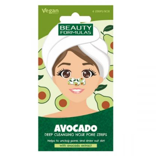 BEAUTY FORMULAS AVOCADO NOSE PORE STRIPS 6S