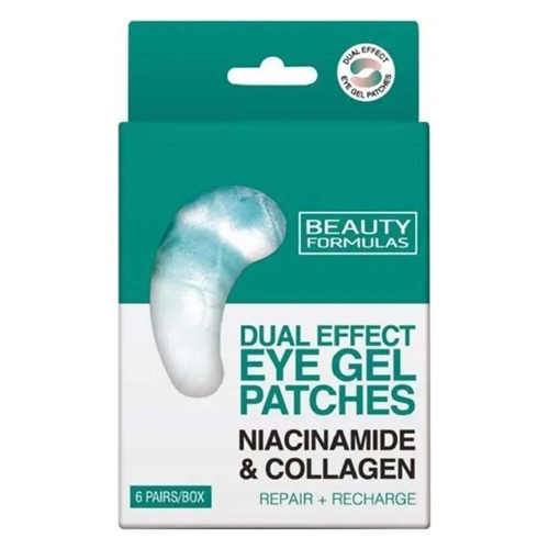 BEAUTY FORMULAS NIACINAMIDE & COLLAGEN DUAL EFFECT EYE GEL PATCHES 6 PAIRS