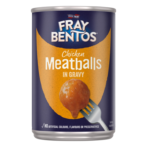 FRAY BENTOS CHICKEN MEATBALLS IN GRAVY 380G