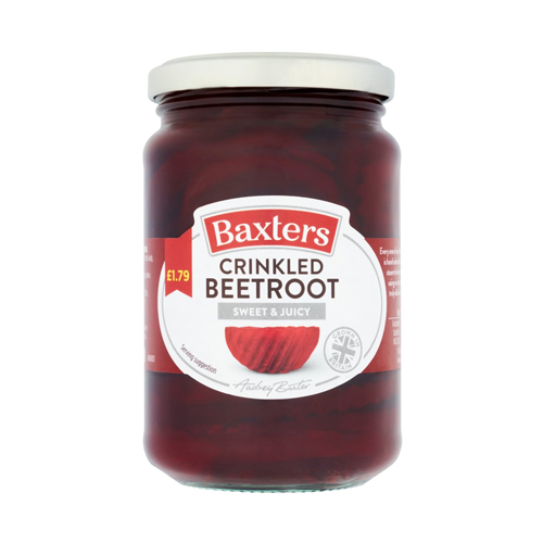 BAXTERS CRINKLE CUT BEETROOT PMP £1.79 340G