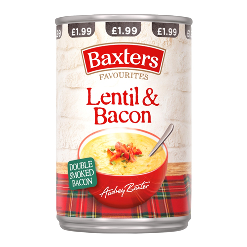 BAXTERS FAVOURITE LENTIL&BACON PMP £1.99 400G