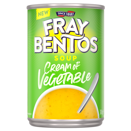 FRAY BENTOS CREAM OF VEGETABLE SOUP 380G