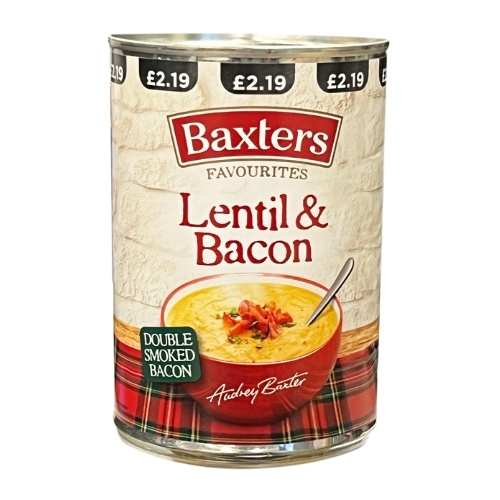BAXTERS FAVOURITE LENTIL & BACON PMP £2.19 400G