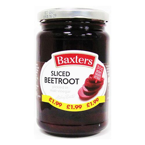 BAXTERS SLICED BEETROOT PMP £1.99 340G
