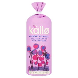 KALLO BLUEBERRY & VANILLA JUMBO RICE & CORNCAKE 130G