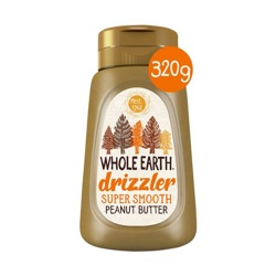 WHOLE EARTH SMOOTH PEANUT BUTTER DRIZZLER 320G
