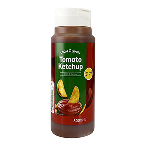LOCAL LIVING KETCHUP SAUCES PMP £1.29 500G