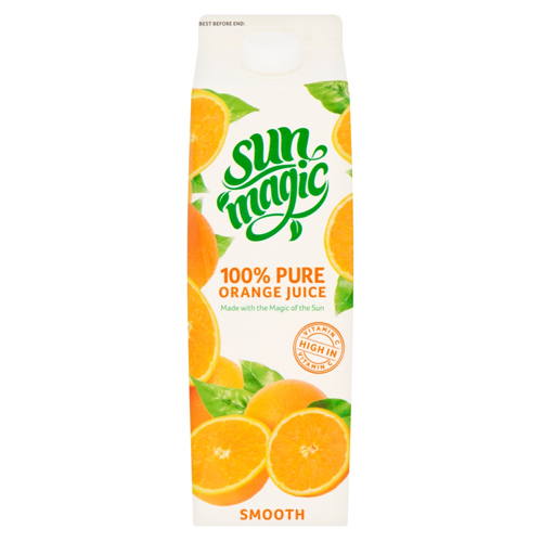 SUNMAGIC 100% PURE ORANGE JUICE SMOOTH 1L