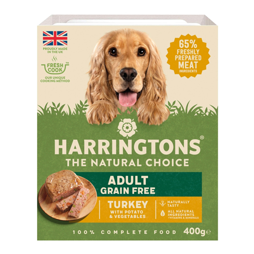 HARRINGTONS TURKEY WET DOG FOOD TRAYS 400G