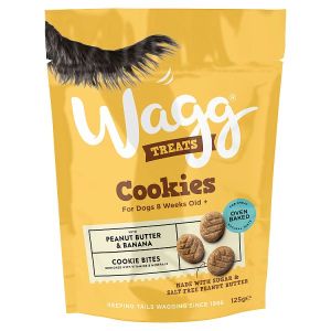 WAGG DOG COOKIES PEANUT & BANANA TREATS 125G