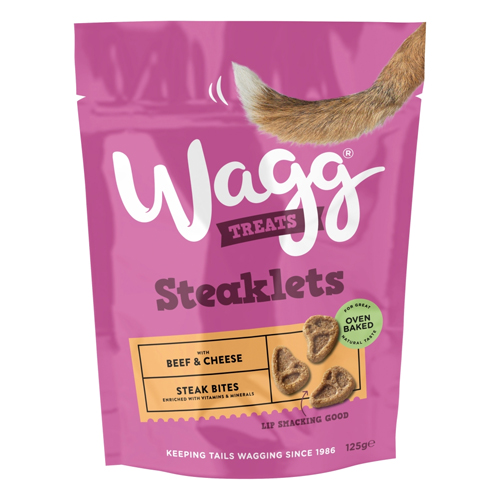 WAGG DOG STEAKLETS TREATS 125G
