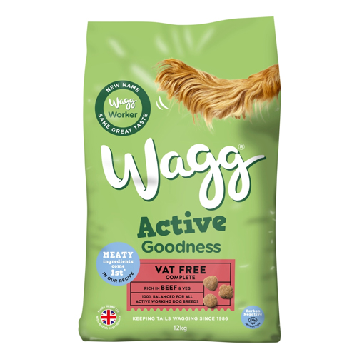 WAGG ACTIVE GOODNESS BEEF DRY DOG FOOD 12KG