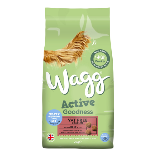 WAGG ACTIVE GOODNESS BEEF DRY DOG FOOD 2KG