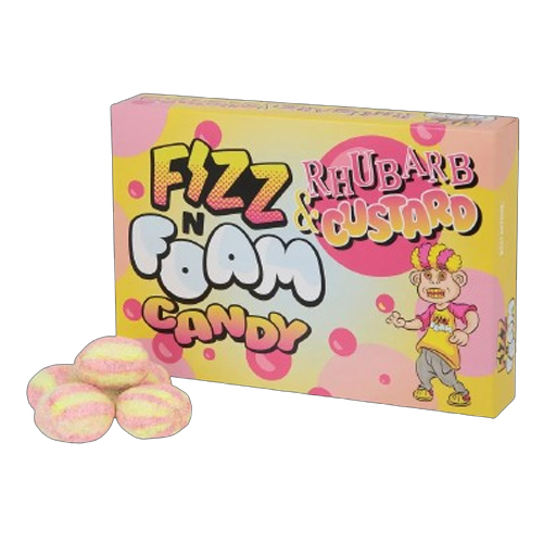 FUTURE CANDY FIZZ N FOAM CANDY RHUBARB & CUSTARD 100G