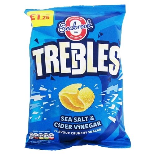 SEABROOK TREBLES SALT & VINEGAR PMP £1.25 60G