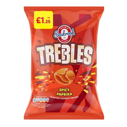 SEABROOK TREBLES PAPRIKA PMP £1.25 60G
