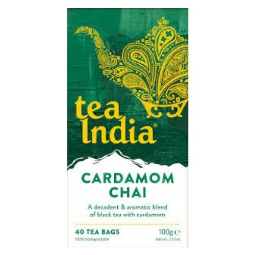 TEA INDIA CARDAMOM CHAI TEABAGS 40S