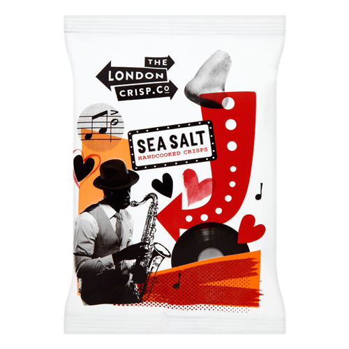 THE BRITISH CRISP CO SEA SALT HANDCOOKED CRISPS 40G