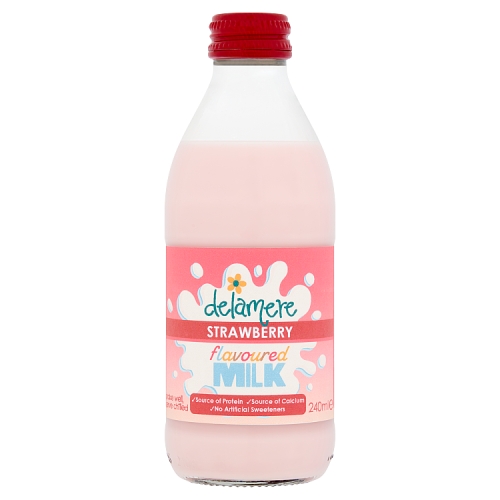 DELAMERE STRAWBERRY FLAV MILK 240ML