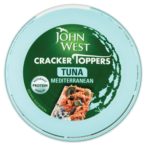 JOHN WEST CRACKER TOPPERS TUNA MEDITERRANEAN STYLE 80G