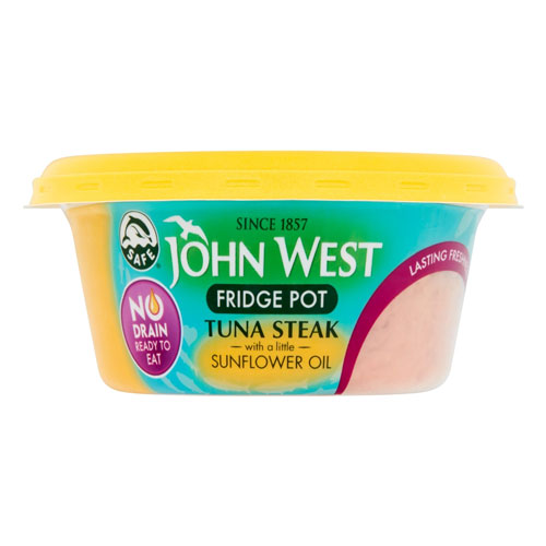 JOHN WEST FRIDGE POT TUNA SUNFLOWER OIL 110G