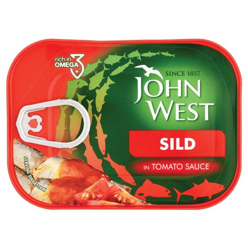 JOHN WEST SILD IN TOMATO SAUCE 110G