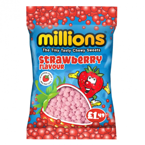 MILLIONS STRAWBERRY HANGING BAGS 110G
