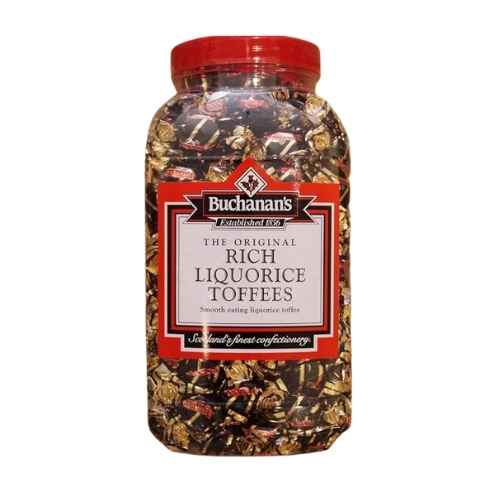 BUCHANAN'S JARS LIQUORICE TOFFEES 2.25KG