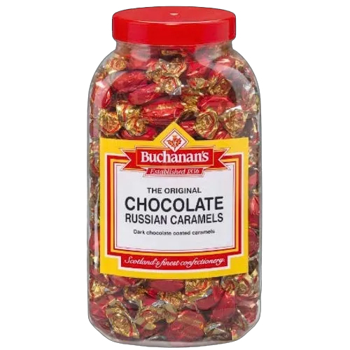 BUCHANAN'S JARS CHOCOLATE RUSSIAN CARAMELS 2.25KG
