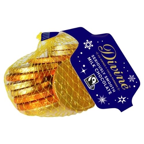 DIVINE MILK CHOCOLATE COINS 65G