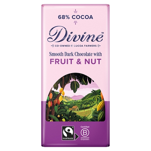 DIVINE DARK CHOCOLATE WITH FRUIT & NUT 90G