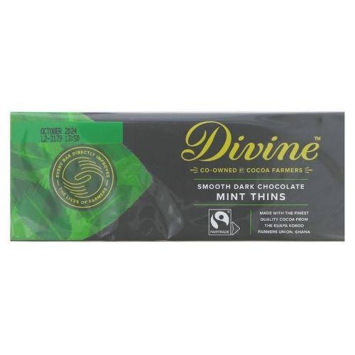 DIVINE DARK CHOCOLATE MINT THINS 200G