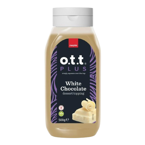 MACPHIE OTT WHITE CHOC DESSERT TOPPING 500G