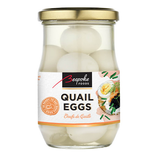 BESPOKE FOODS COOKED & PEELED QUAIL EGGS 160G