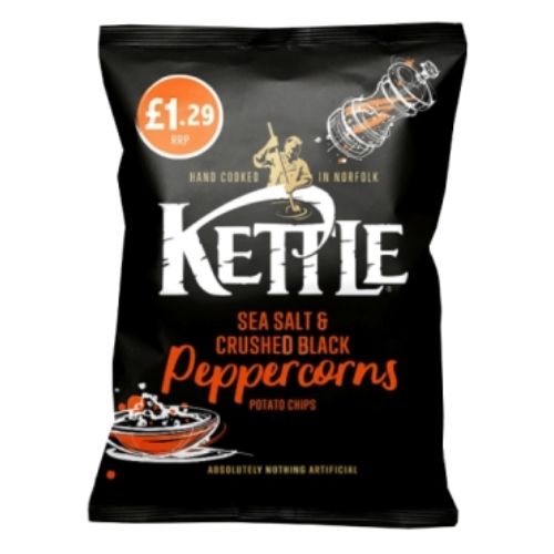 KETTLE SEA SALT & CRUSHED BLACK PEPPER CRISPA PMP £1.29 80G