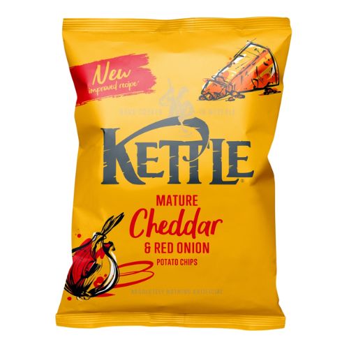 KETTLE CHEDDAR & RED ONION 130G