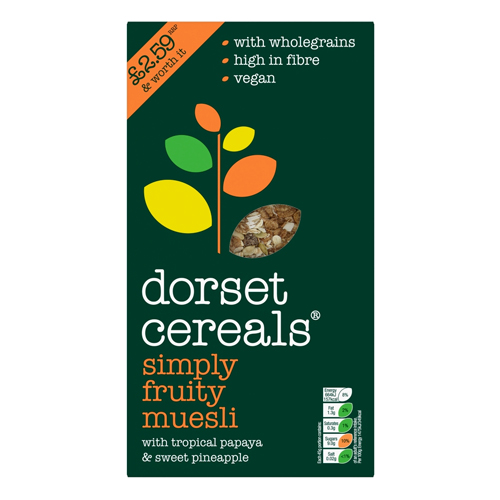 DORSET SIMPLY MUESLI FRUITY £2.59 410G
