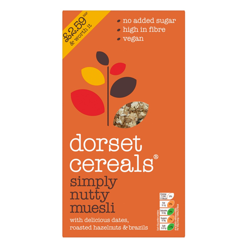 DORSET SIMPLY MUESLI NUTTY £2.59 410G