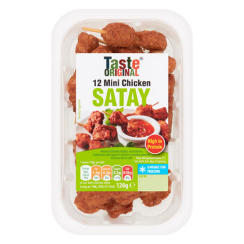 TASTE ORIGINAL 12 MINI CHICKEN SATAY 96G