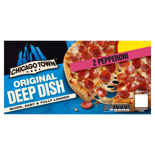 CHICAGO TOWN 2 DEEP DISH PEPPERONI PMP £2.50 310G